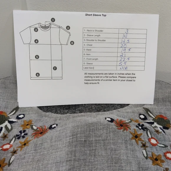 Promod Embroidered Top - Medium - Picture 8 of 8